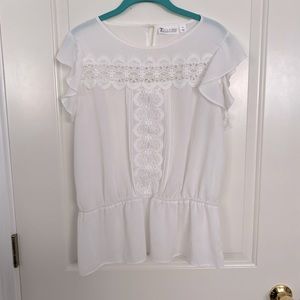 NY&C Women’s White Blouse - Size Medium
